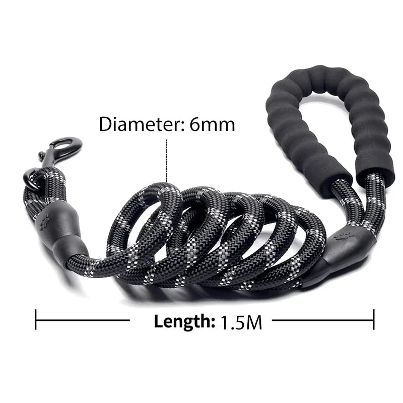 Heavy Duty Reflective Dog Leash Strong Training Lead