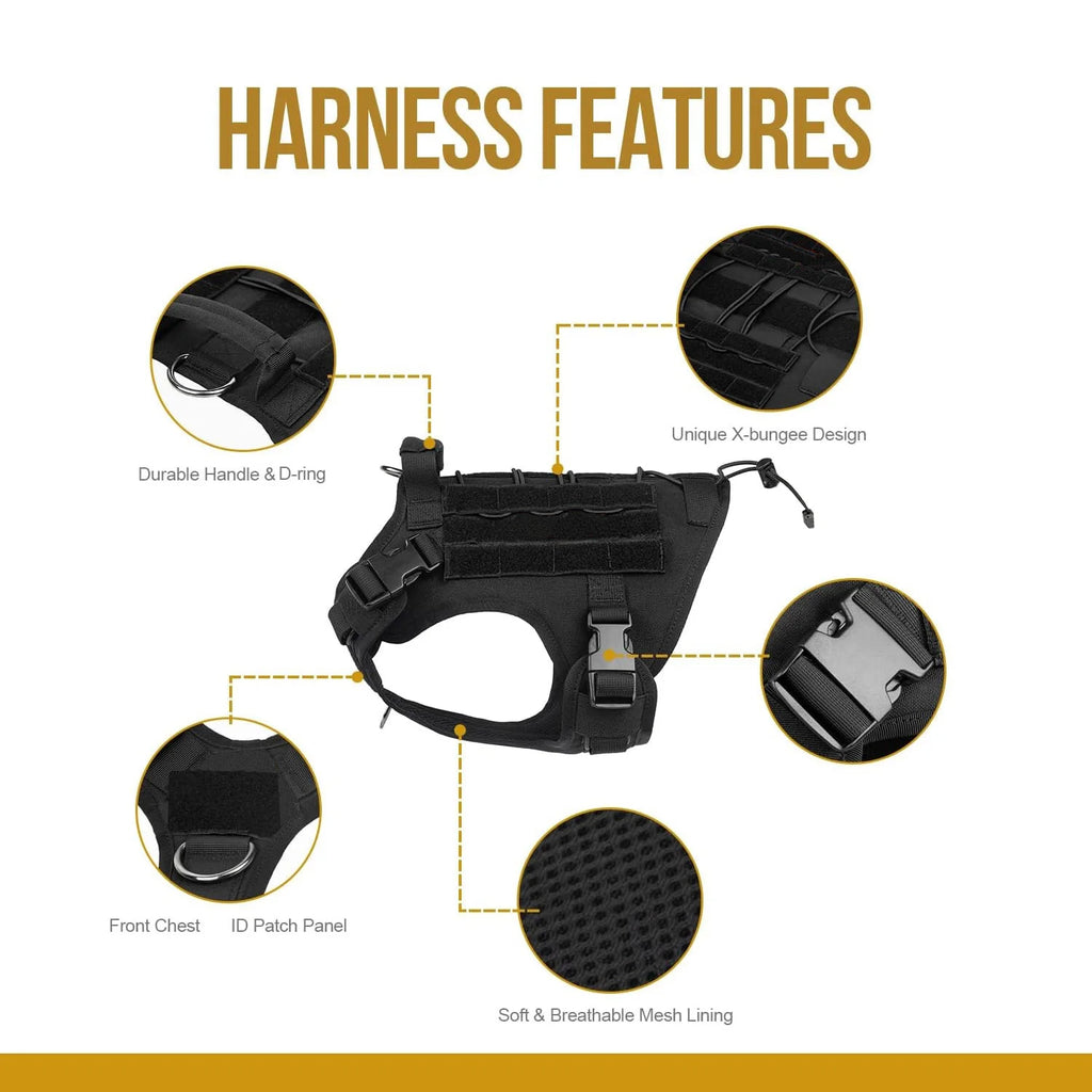 Tactical No-Pull Dog Harness with Control Handle