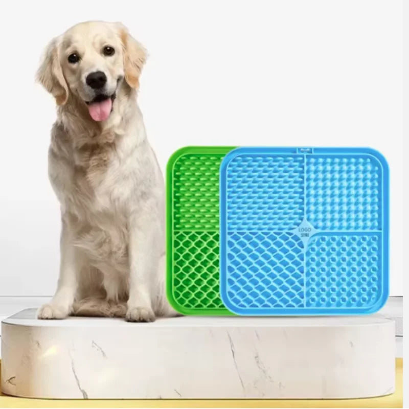 Silicone Lick Mat for Dogs & Cats – Slow Feeding Suction Cup Mat for Bathing & Anxiety Relief