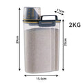 Airtight Pet Food Storage Container with Measuring Cup – Moisture-Proof Dog & Cat Food Bin (1.5kg / 2kg)