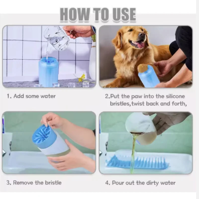 Portable Dog Paw Cleaner Cup – Soft Silicone Paw Washer for Small, Medium & Large Dogs