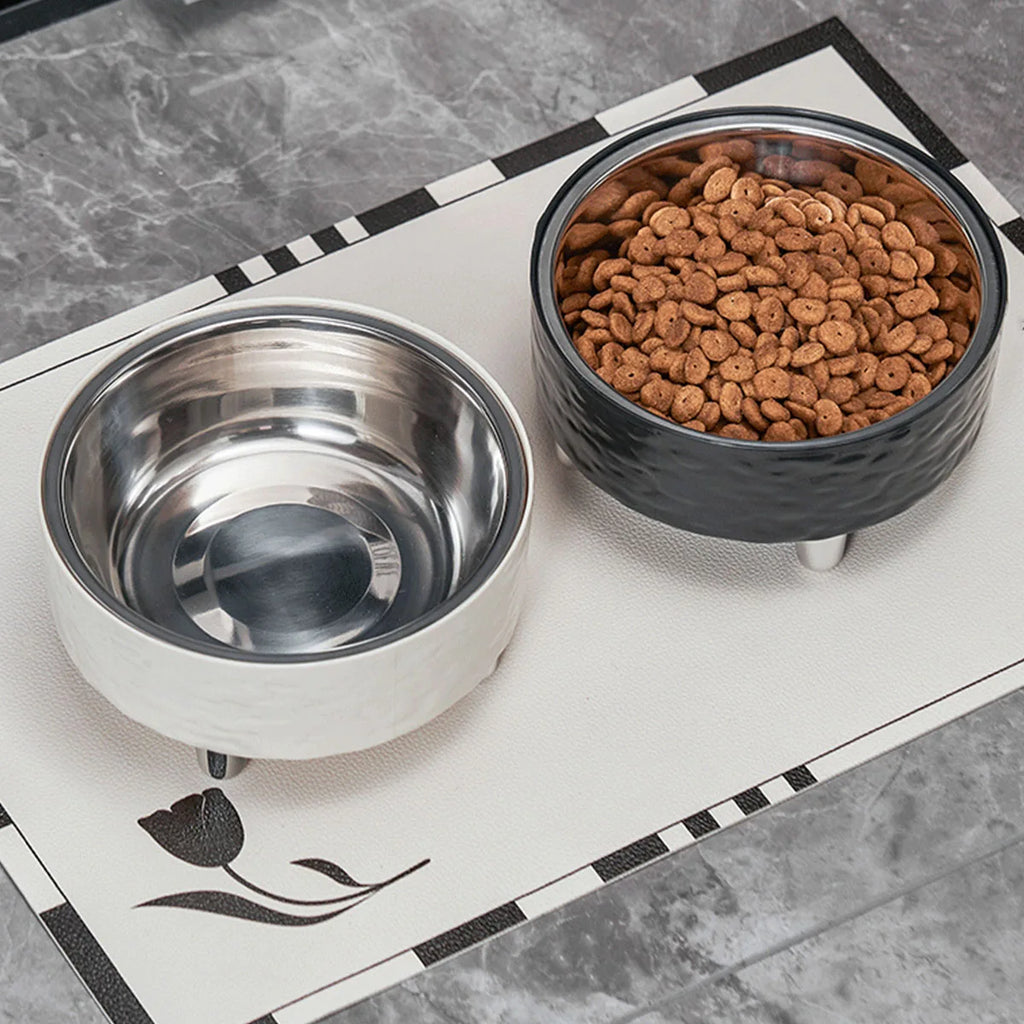Elevated Stainless Steel Dog Bowl – Modern Raised Pet Food & Water Bowl