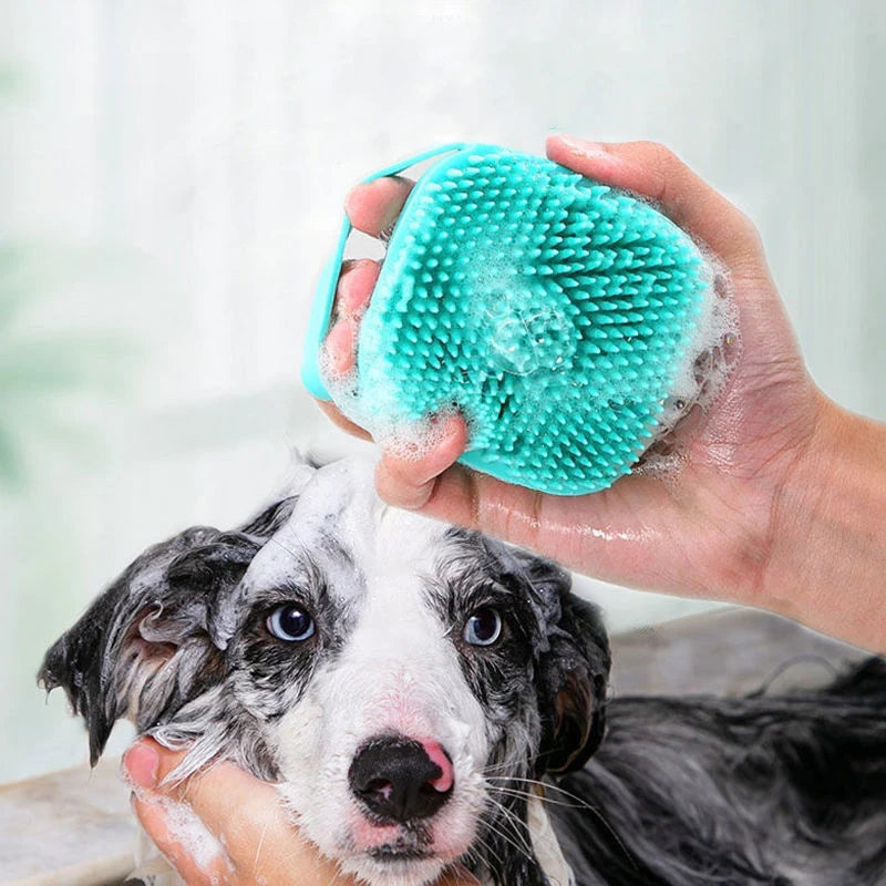Silicone Pet Bath & Massage Brush for Dogs & Cats