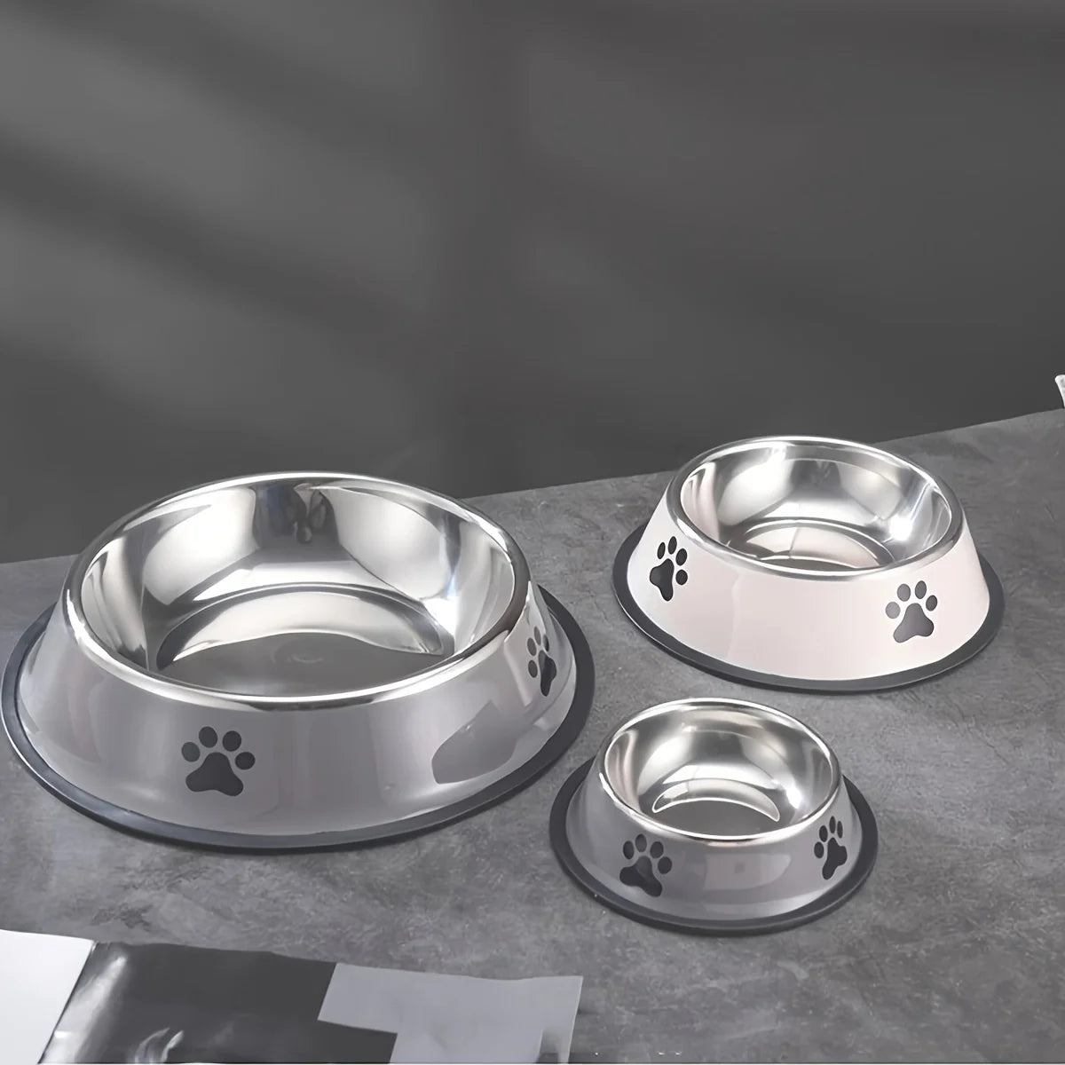 Stainless Steel Dog Bowl – Non-Slip Food & Water Bowl for Dogs & Cats