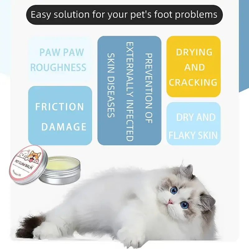 Natural Paw Balm for Dogs & Cats – Moisturizing Paw & Nose Protector (50g)