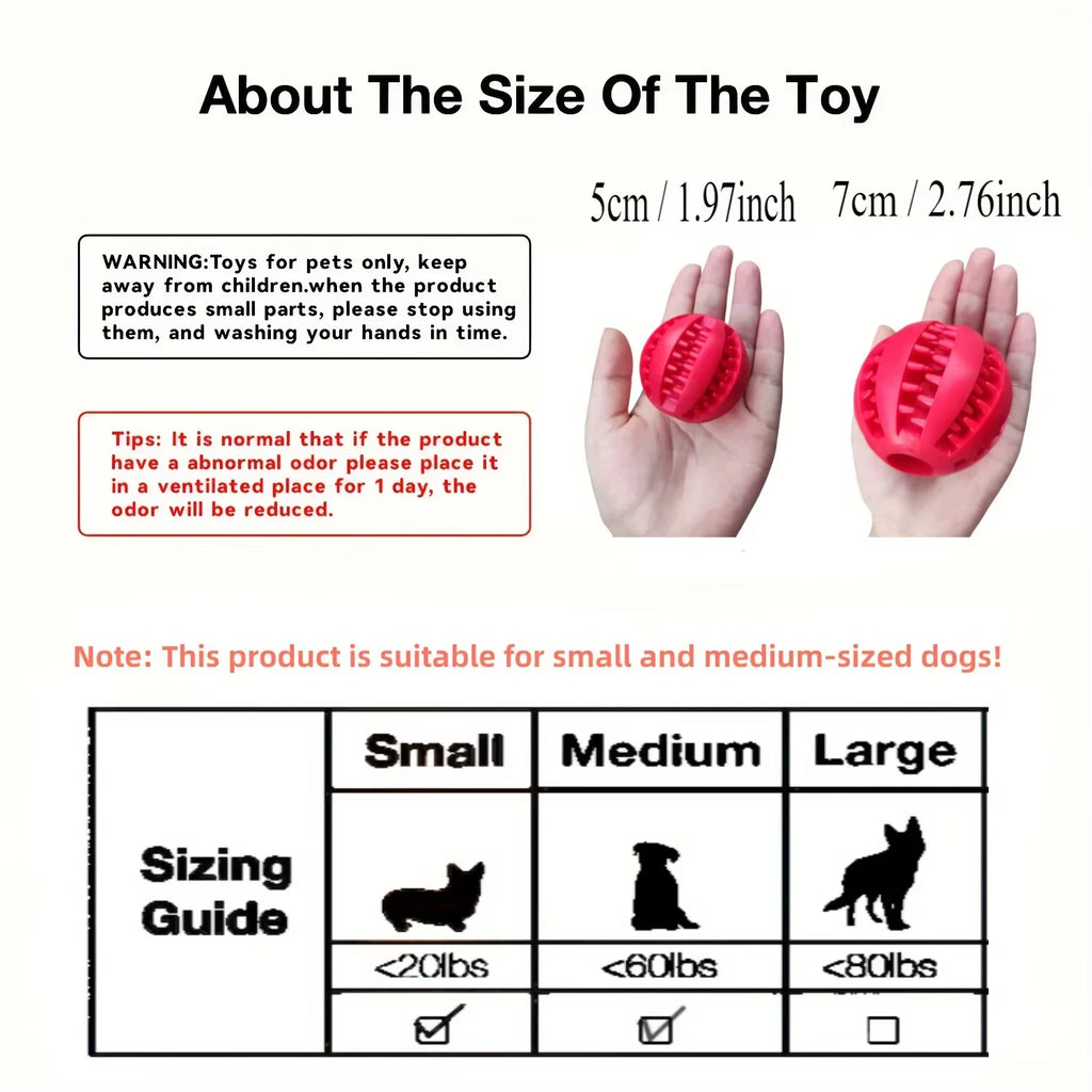 Interactive Dog Treat Ball – Slow Feeder Chew Toy & Teeth Cleaning Ball