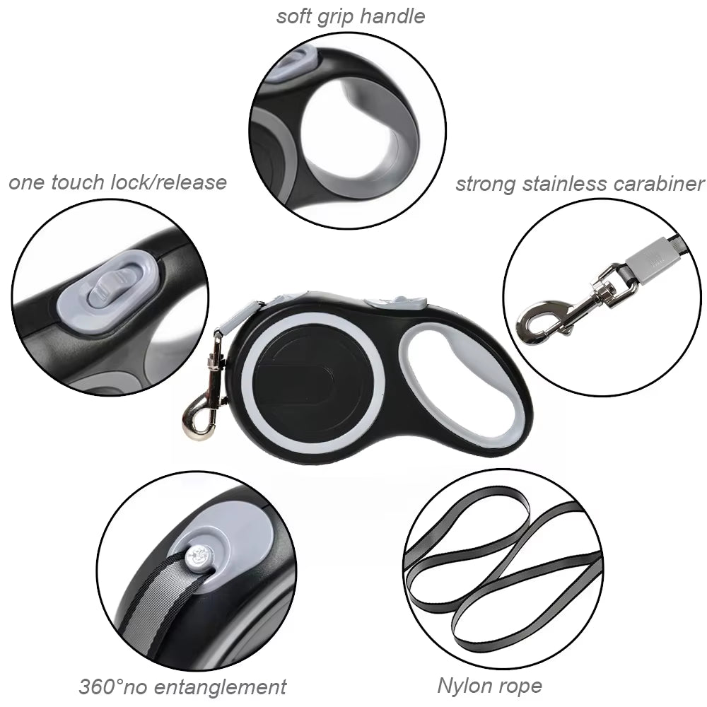 Retractable Dog Leash – Heavy Duty Automatic Lead for Small & Large Dogs